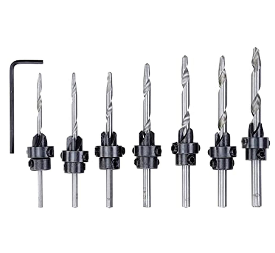 Kwb - Push-on countersink bit set - 8-piece