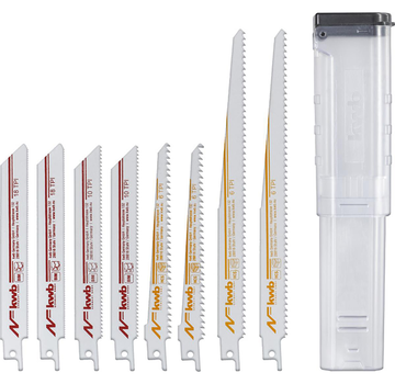 KWB Kwb - Reciprocating saw blade set - 9-piece in storage box