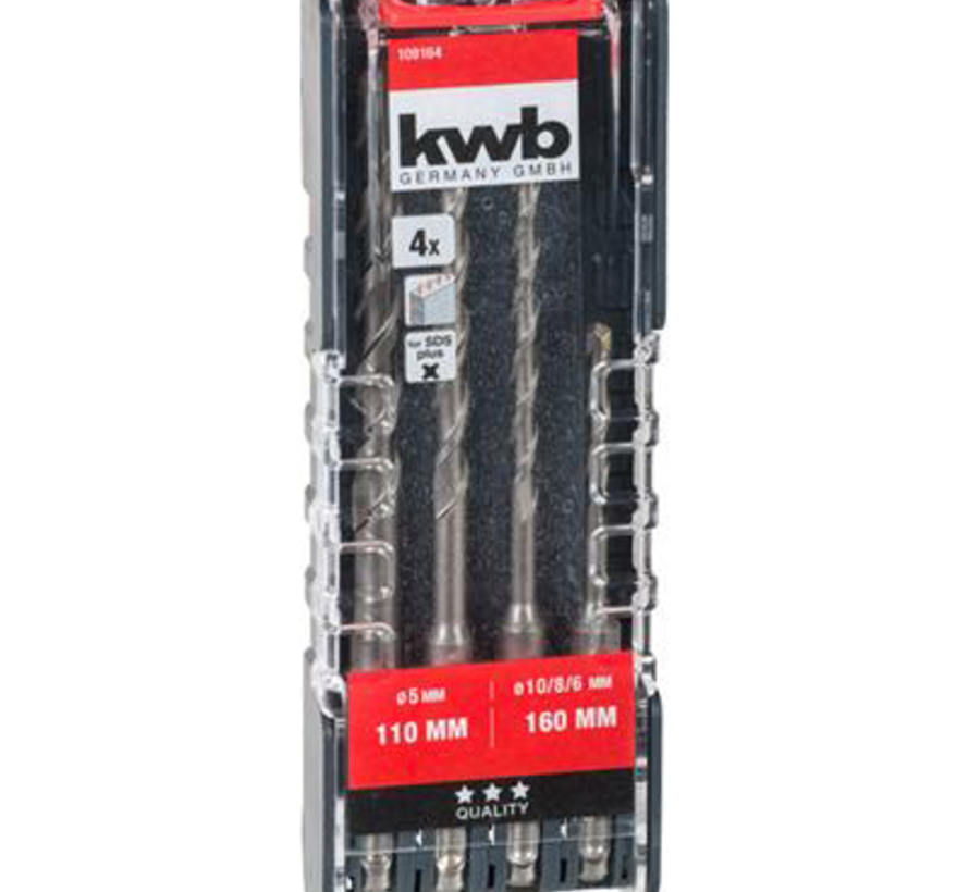 Kwb - SDS Plus Hammer bit set - 4-piece