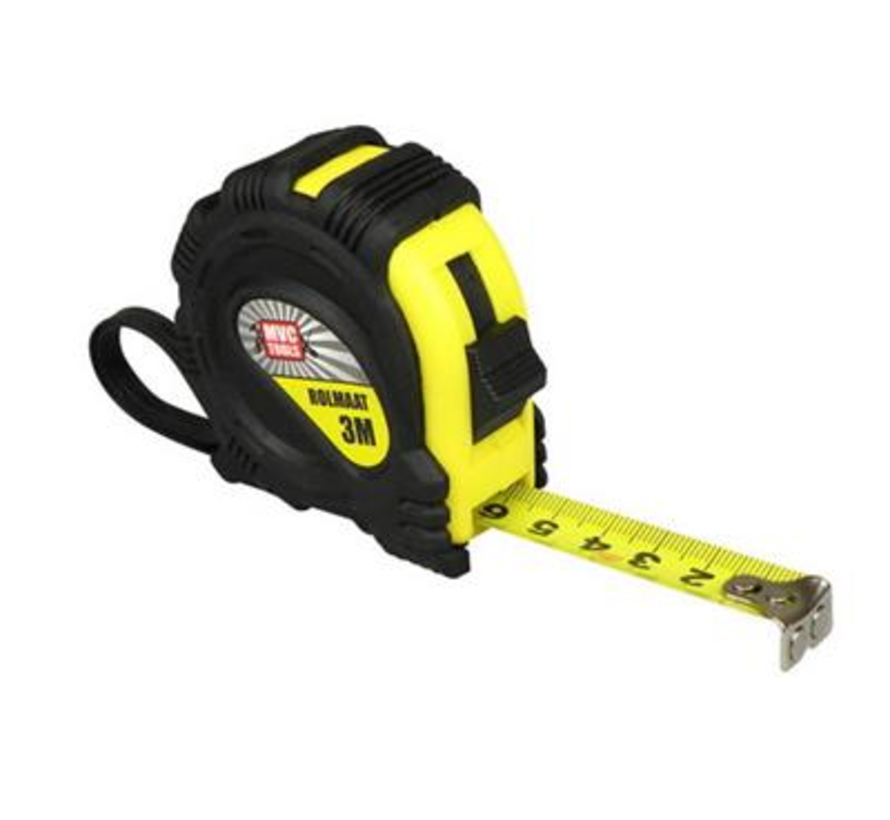 MVC Tools - Tape measure - 16mm x 3m - With magnetic head
