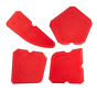 Topex - Putty ironing set silicone - Red - 4-piece