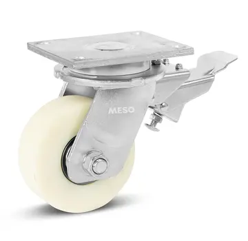 MESO Nylon super heavy duty swivel castor with brake - 150mm - 2000kg