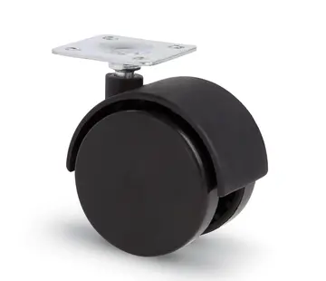 MESO Furniture wheel with cap 50mm Nylon double hard with plate 38x38mm