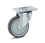 Equipment caster with top plate - 100mm - 110kg