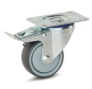 MESO Equipment swivel castor braked with top plate - 80mm - 80kg