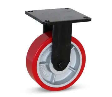 MESO PU extra heavy duty fixed castor - 200mm - 1400kg