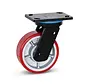 PU extra heavy duty swivel castor with top plate - 150mm - 1000kg