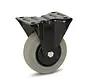 Grey Rubber fixed castor black housing - 100mm - 150kg