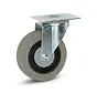 Grey Rubber caster with top plate - 125mm - 180kg