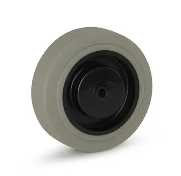 MESO Grey rubber wheel black housing - 125mm - 180kg