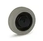 Grey rubber wheel black housing - 125mm - 180kg