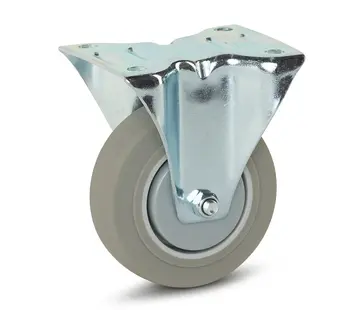 MESO gray rubber fixed castor 100 mm - GR2-100