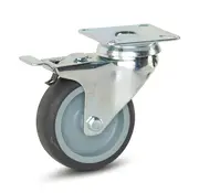 MESO Furniture swivel castor braked with top plate - 75mm - 60kg