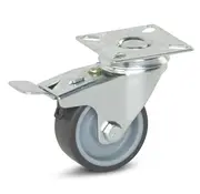 MESO Furniture swivel castor braked with top plate - 50mm - 40kg