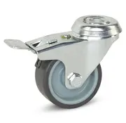 MESO Furniture swivel castor braked with central hole - 50mm - 40kg