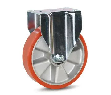 MESO PU heavy duty fixed castor - 200mm - 800kg