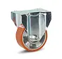 PU heavy duty fixed castor - 125mm - 500kg