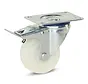 Nylon swivel castor braked with top plate - 80mm - 150kg