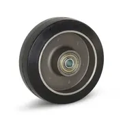 MESO Black elastic rubber wheel - 125mm - 300kg