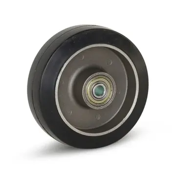 MESO Black elastic rubber wheel - 125mm - 300kg