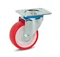 PU swivel castor with top plate - 100mm - 180kg