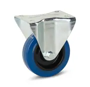 MESO Blue elastic fixed castor 100 mm  - 100 kg
