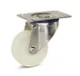 Nylon stainless steel swivel castor with top plate - 80mm - 140kg