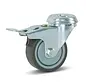 Trolley swivel castor braked with central hole - 50mm - 40kg