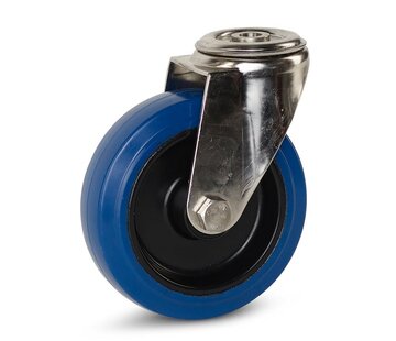 MESO Elastic stainless steel swivel castor 125 mm - 120 kg