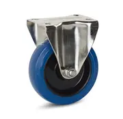 MESO Elastic stainless steel fixed castor 125 mm - 120 kg