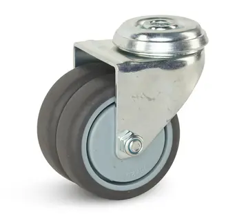 MESO Double swivel castor with central hole - 75mm - 150kg