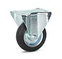 Odourless rubber fixed castor - 100mm - 75kg