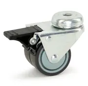 MESO Double swivel castor braked with central hole - 50mm - 90kg