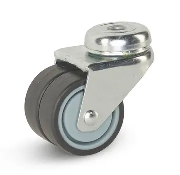 MESO Double swivel castor with central hole - 50mm - 90kg