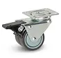 Double swivel castor braked with top plate - 50mm - 90kg