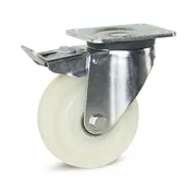 MESO Nylon heavy duty swivel castor braked with top plate - 150mm - 700kg