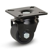 MESO Black nylon heavy duty swivel castor with top plate - 50mm - 300kg