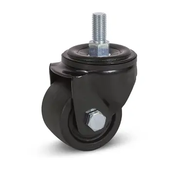 MESO Black nylon heavy duty swivel castor with thread - 65mm - 500kg