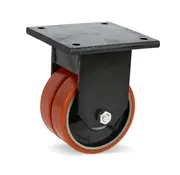 MESO Double PU extra heavy duty fixed castor - 150mm - 1250kg