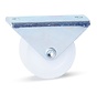 Small white fixed castor - 40mm - 40kg
