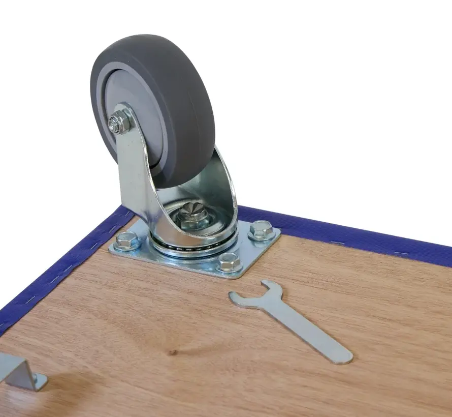 Furniture roller 2 x braked - TPR wheel - 800mm x 600mm - 350kg