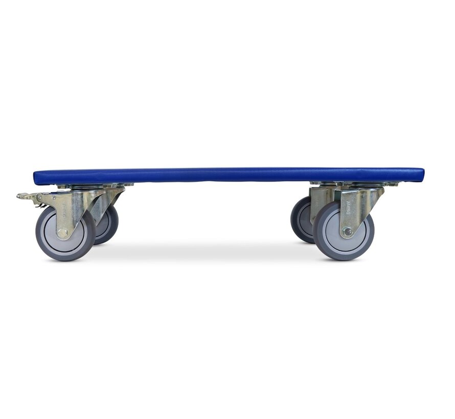 Furniture roller 2 x braked - TPR wheel - 600mm x 350mm - 350kg