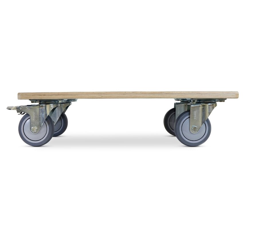 Furniture roller 2 x braked - TPR wheel - 575mm x 350mm - 350kg