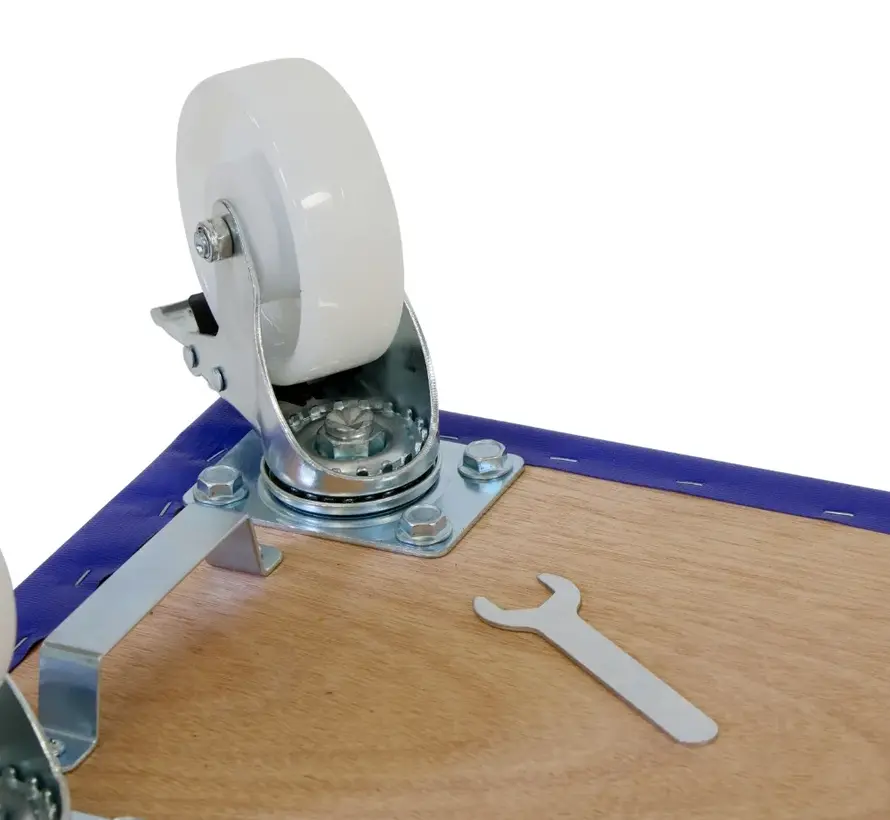 Furniture roller 4 x braked - Nylon wheel - 600mm x 350mm - 400kg