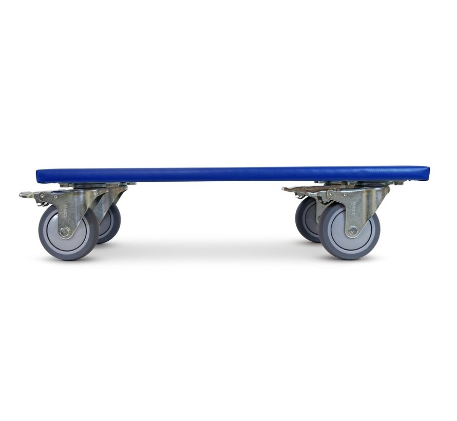 Furniture roller 4x braked- TPR wheel - 600mm x 350mm - 350kg