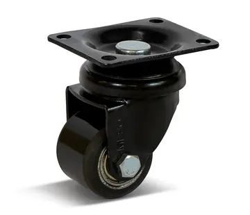 MESO PU swivel castor with top plate - 35mm - 100kg