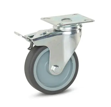 MESO Furniture swivel castor braked with top plate - 100mm - 90kg