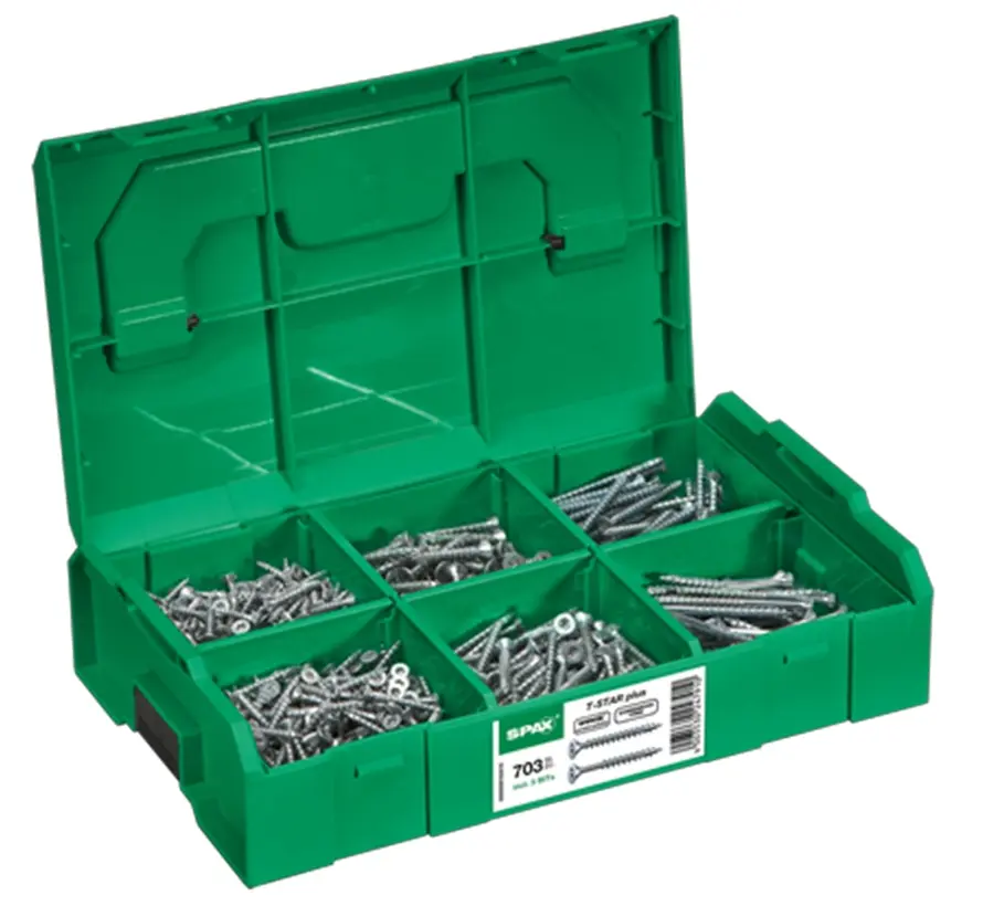 Spax - screws - Torx - L-BOXX - WIROX - mini assortment box (700 pcs)