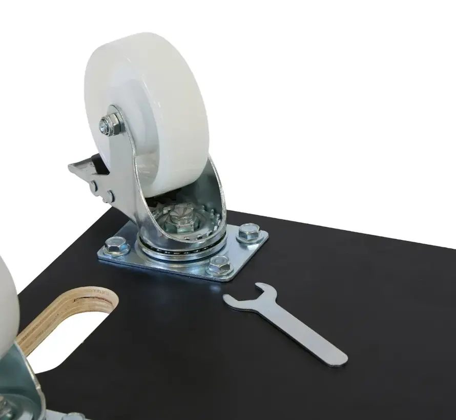 Furniture roller 4 x braked - Nylon wheel - 575mm x 350mm - 400kg