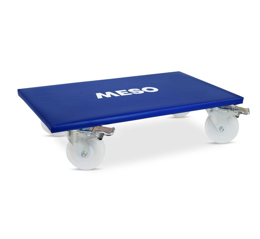 Furniture roller 4 x braked - Nylon wheel - 600mm x 350mm - 400kg